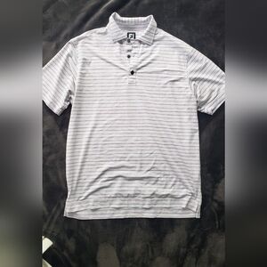 Foot joy size large golf shirt purple Nd white short sleeves